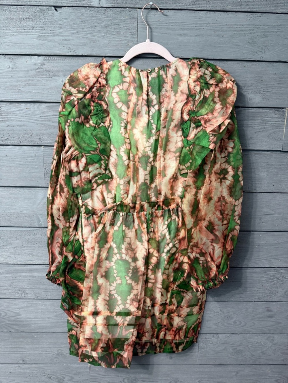 NWT Ulla Johnson Adelaide Silk Ruffles Mini Dress Serpentine Sz 6 Spring Summer - Picture 10 of 16